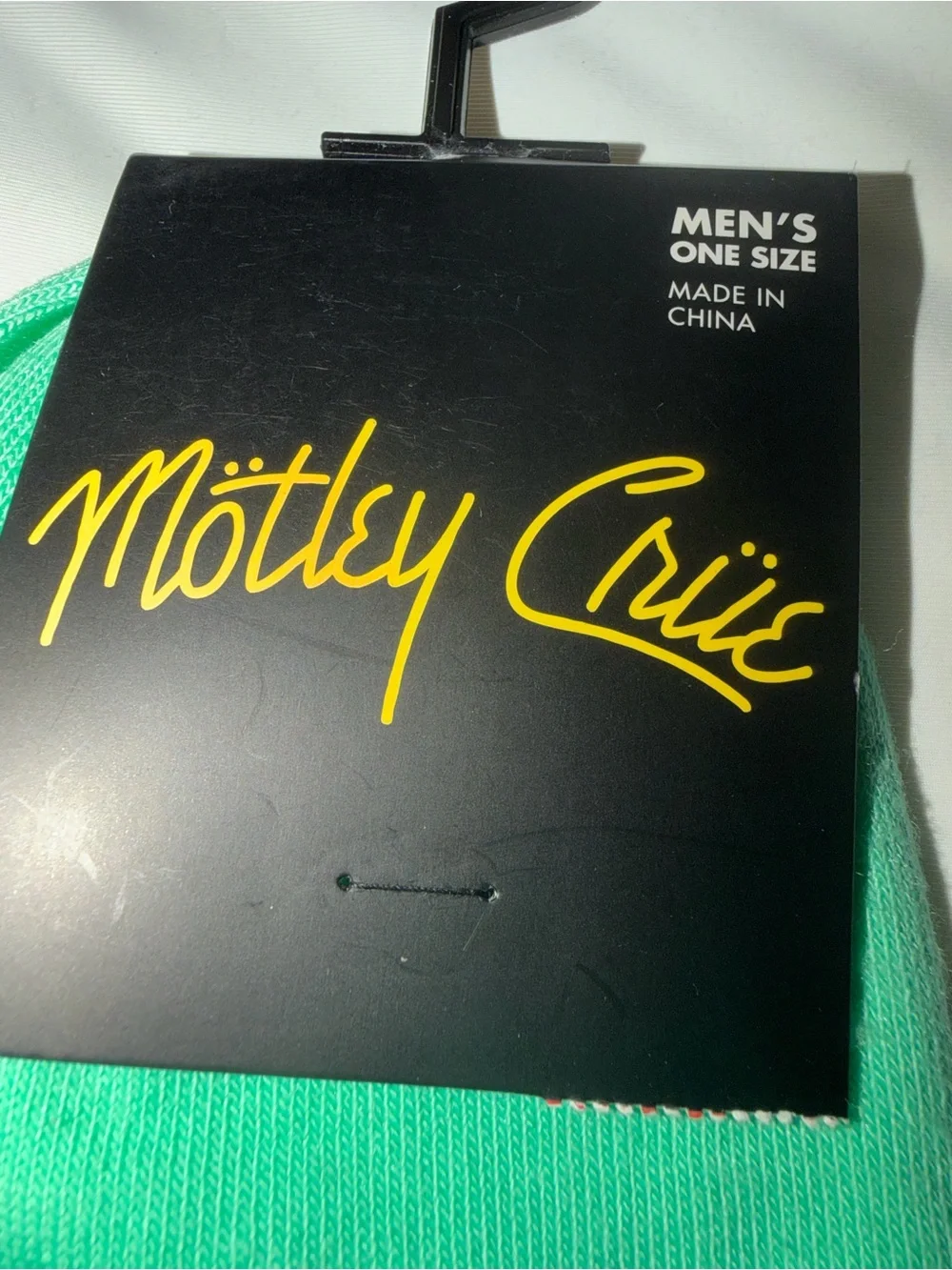 Novelty Motley Crue Aqua Crew Socks - Logo Design | OS